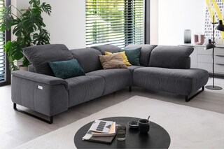 MONDO Ecksofa ATLA 291 x 220 cm Matrix steel