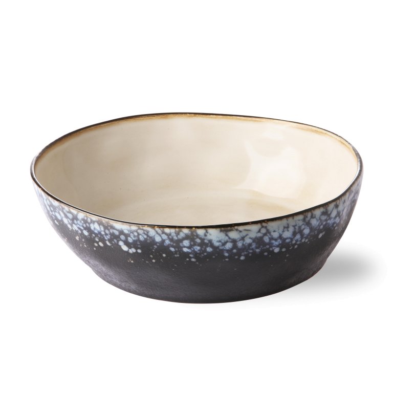 HKliving 70's Ceramic pastabord Ø19.5 set van 2 golden hour