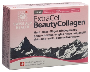 Swiss Alp Health Extra Cell Beauty Collagen Drink Berry Beutel, 20 x 14.4 g