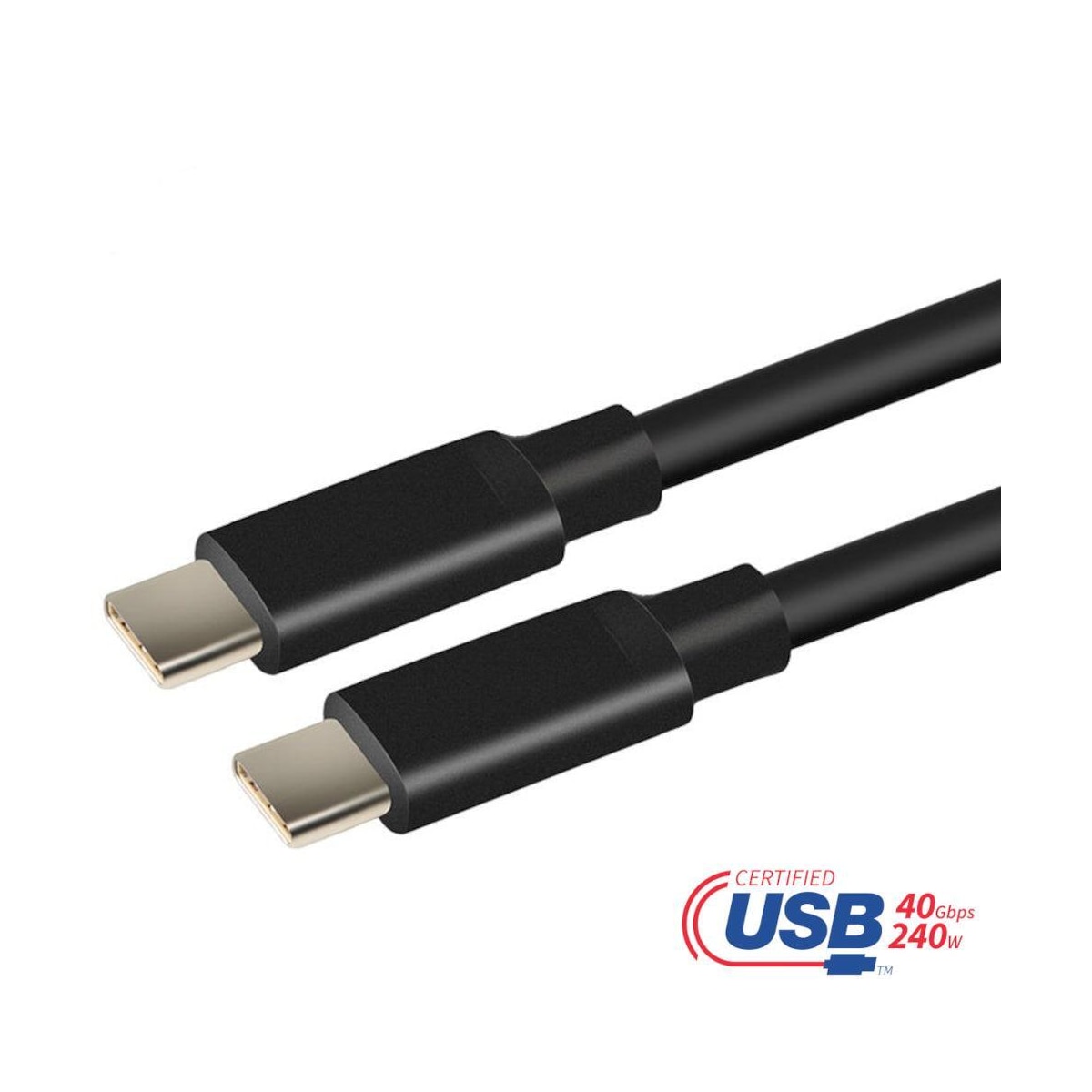 USB-IF-sertifisert USB4 PD 3.1 240W hurtiglading 40Gbps 8k60Hz 1m med E-Marker