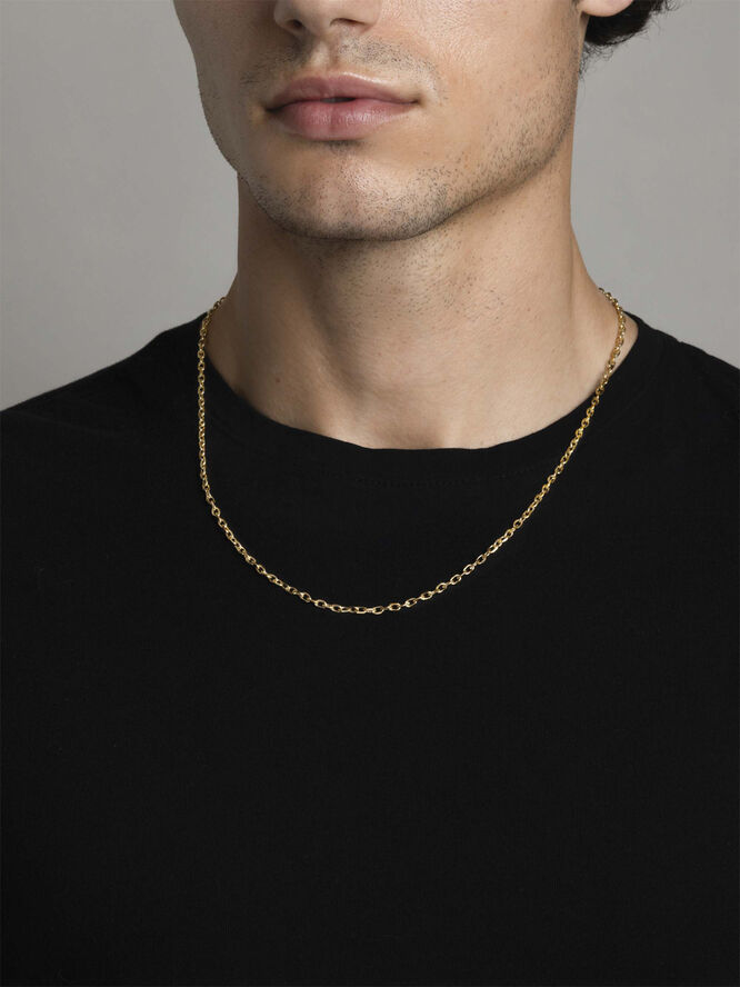 Nialaya Men's Gold Cable Chain Gold