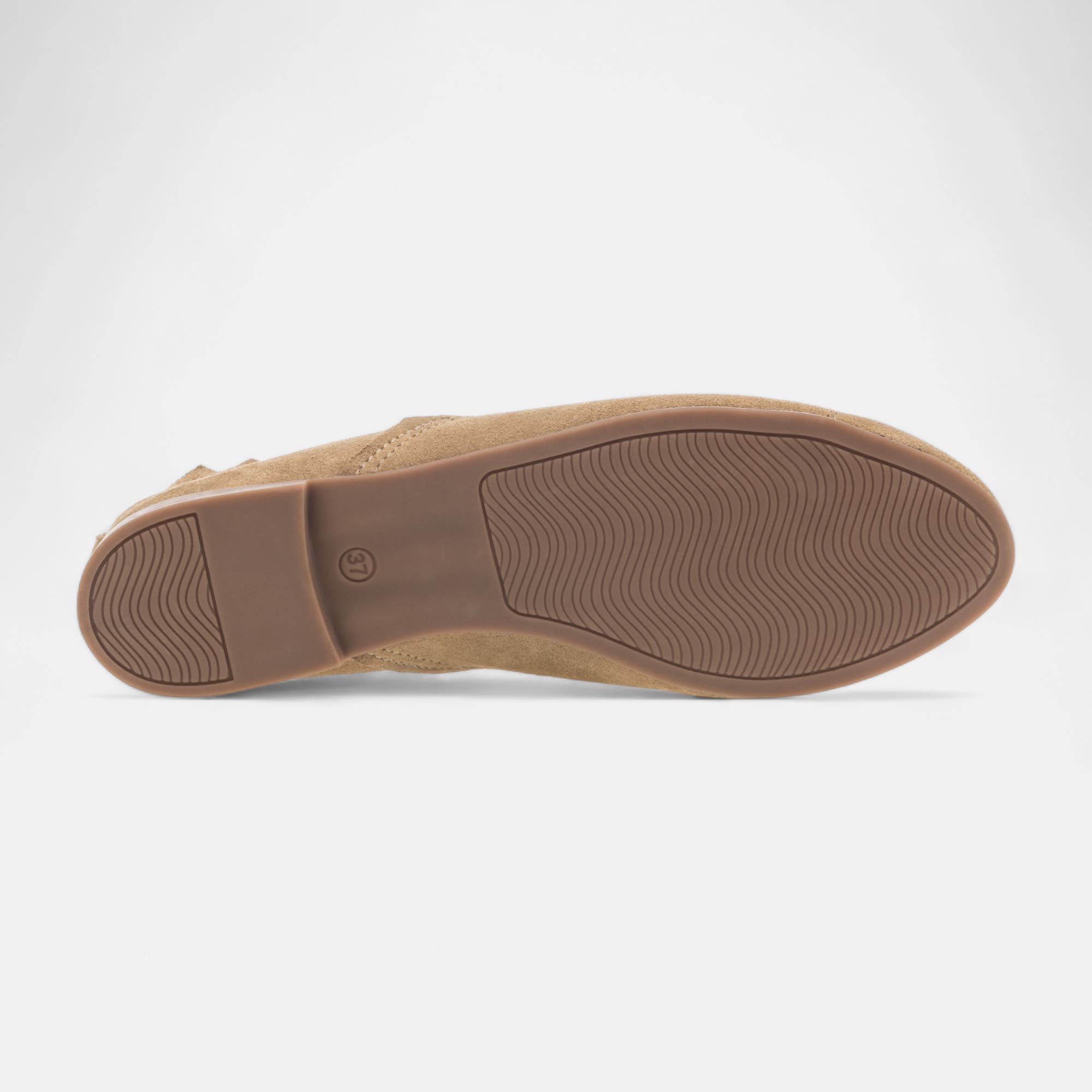 Ballerines Femme en cuir taupe