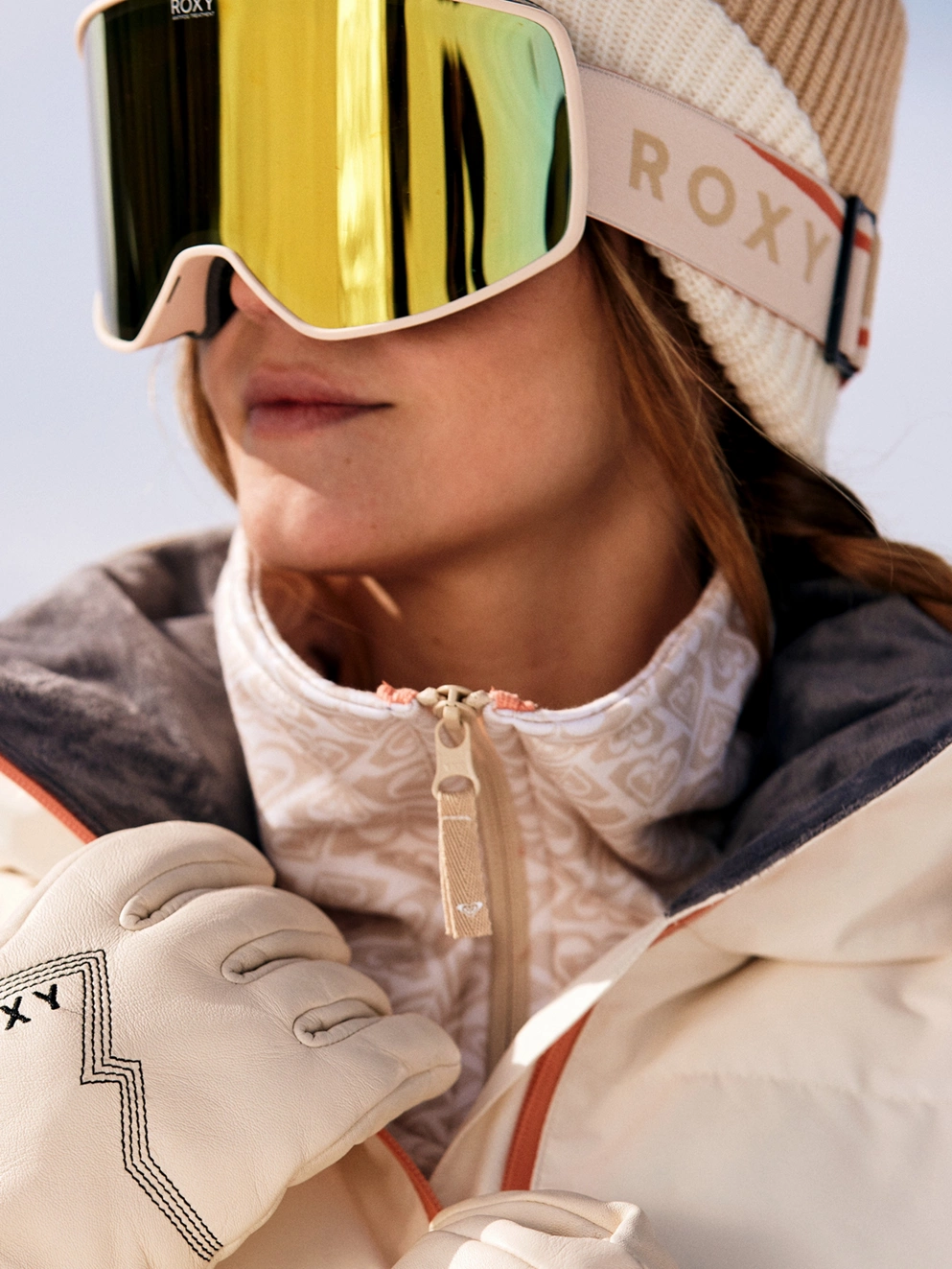 Roxy Storm Peak Chic Buttercream Goggle rose gold ml s3