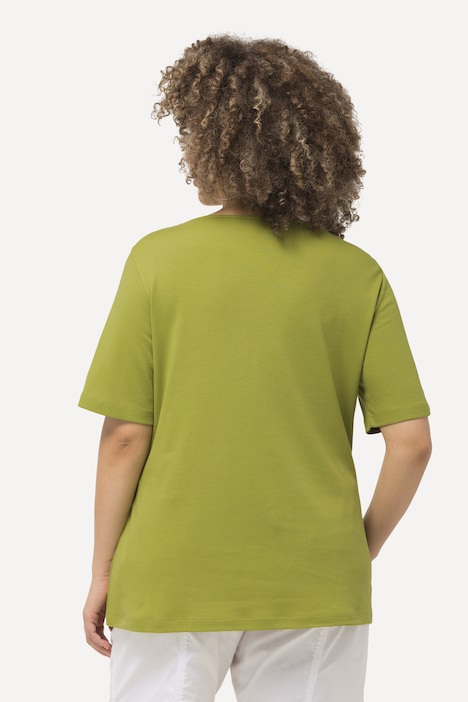 Shirt, doppellagige Vorderseite, Slim, Rundhals, Halbarm