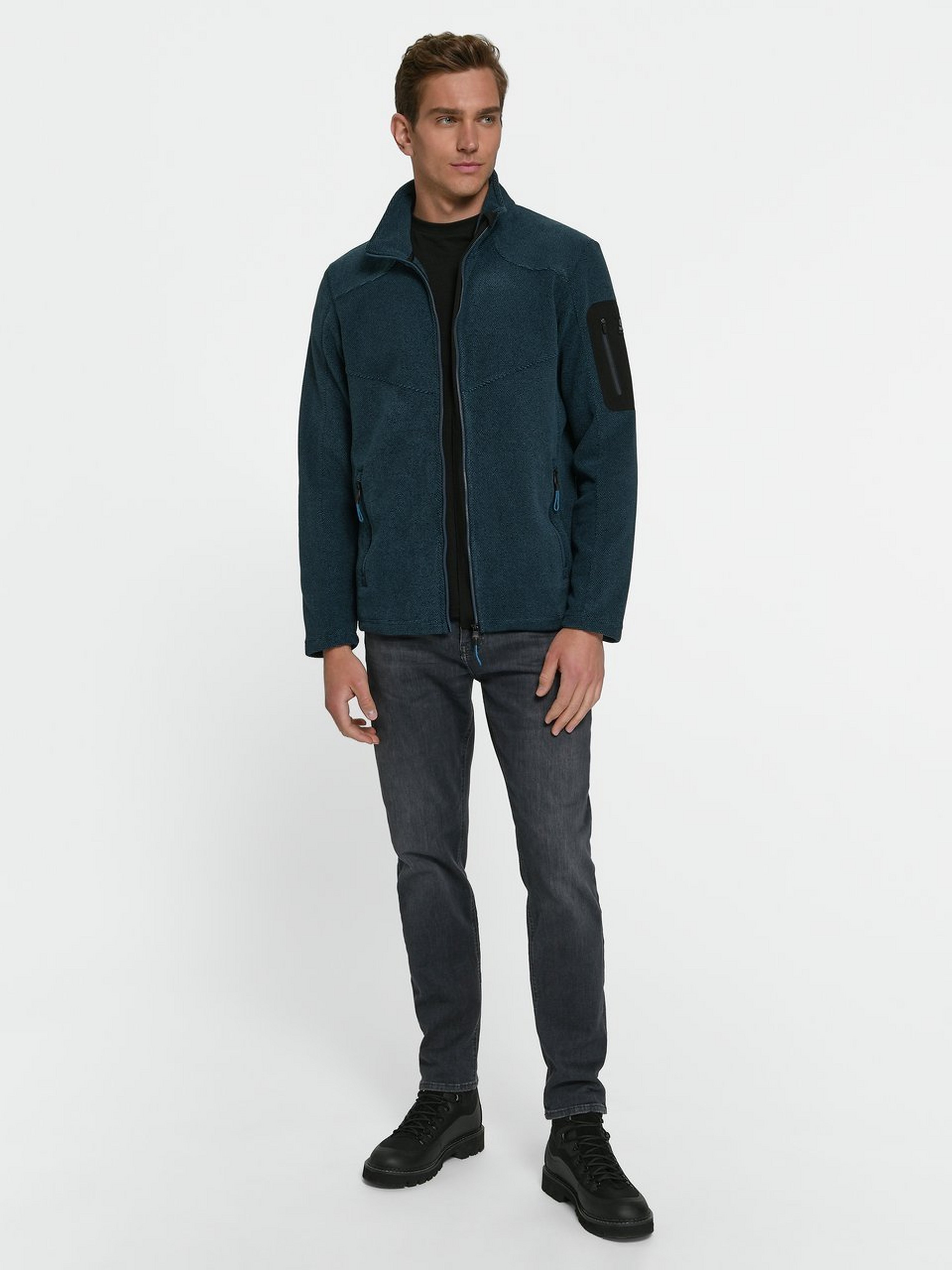 Strickfleece-Jacke
