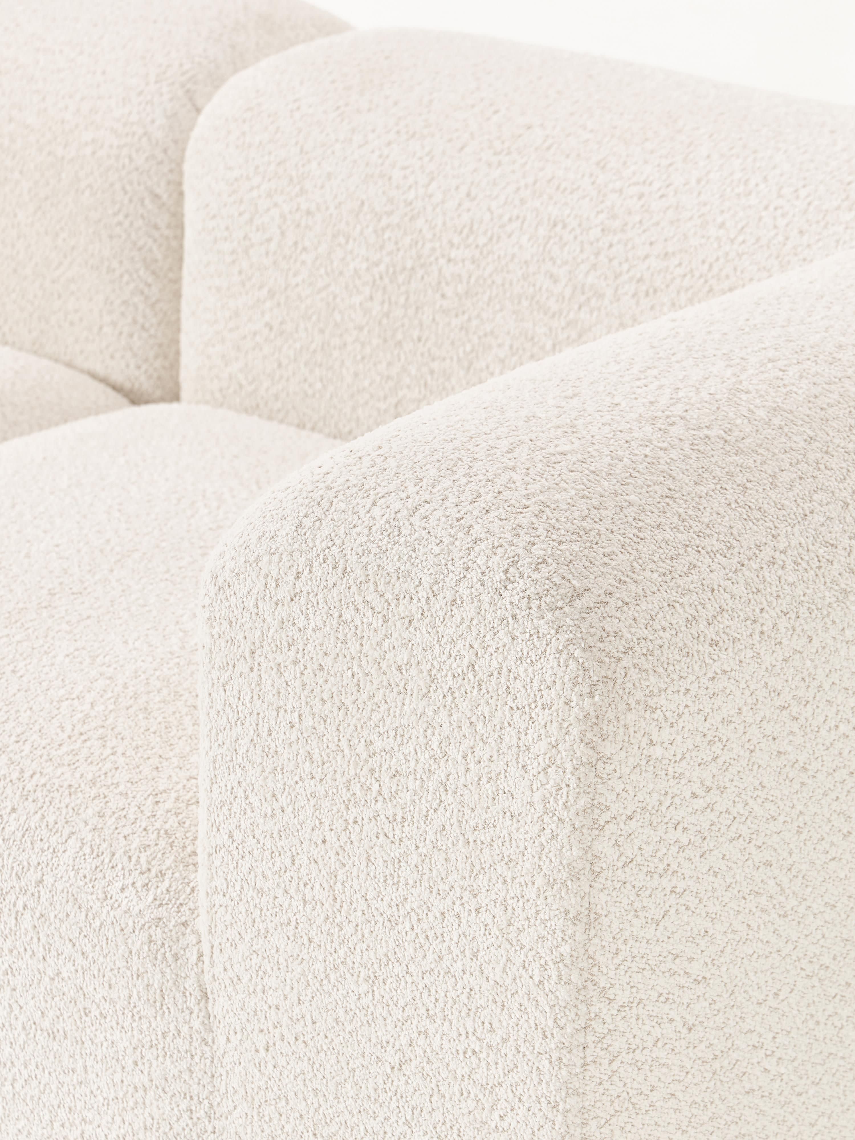 Modulaire bank Natalie (3-zits) van teddy-bouclé