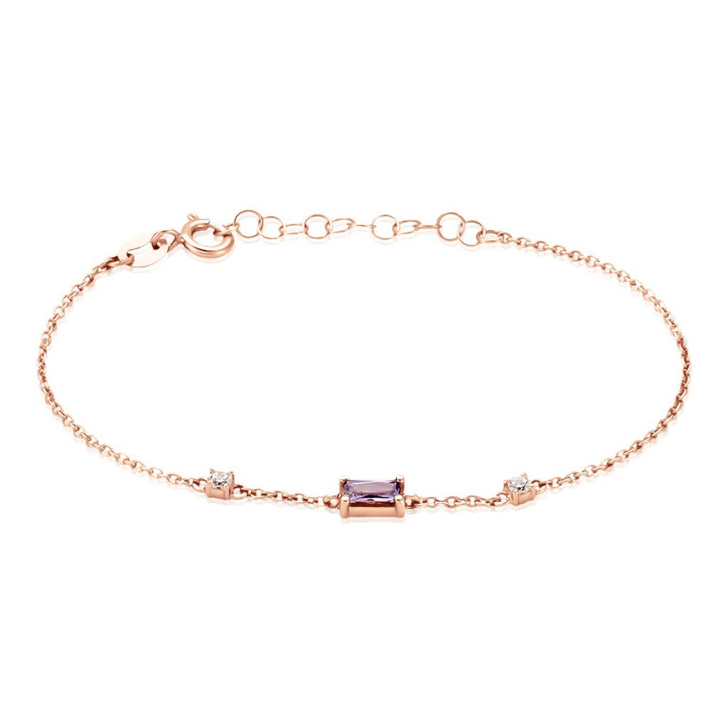 Bracelet Purple Mood Argent Rose Oxyde De Zirconium