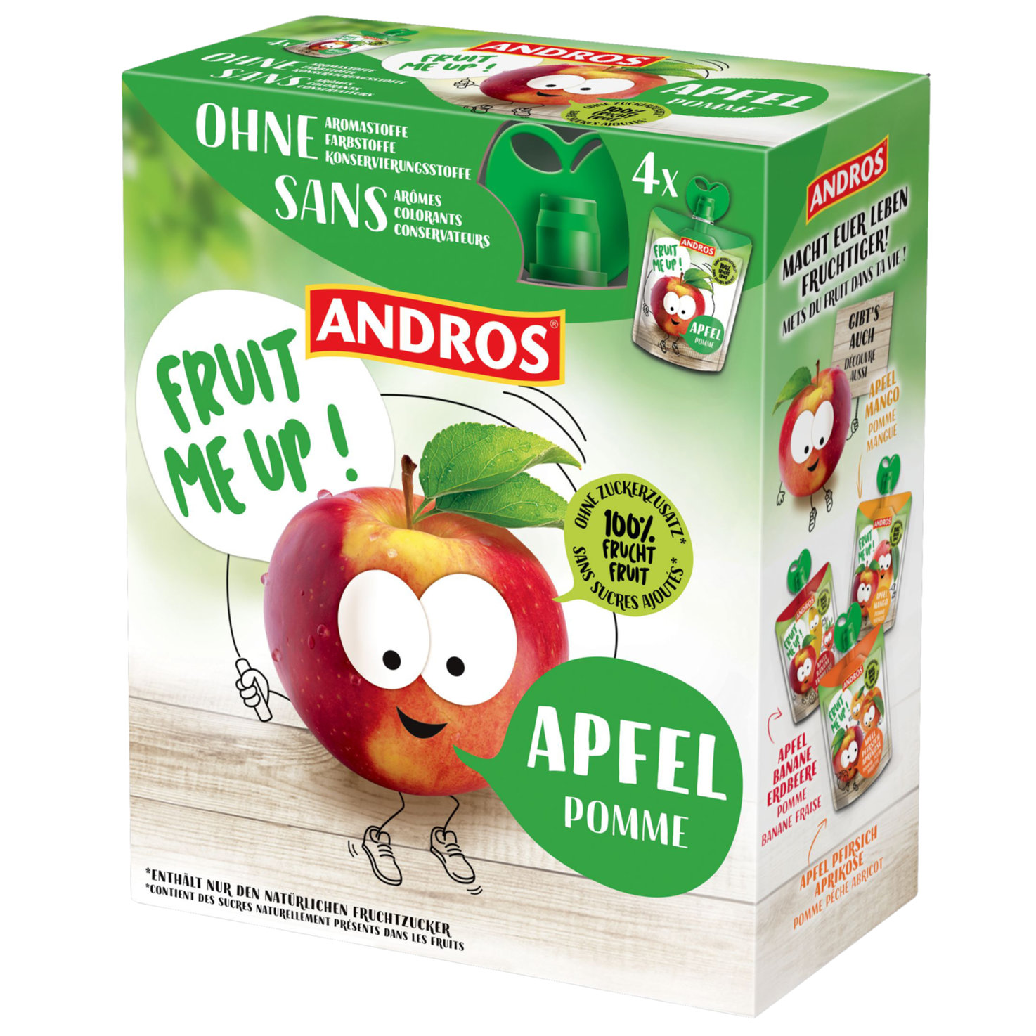 Andros Apfelmus 4x90g