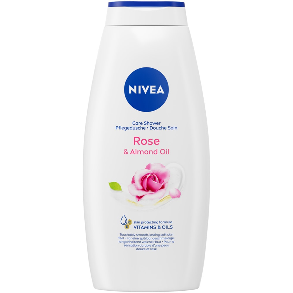 Gel douche- Vitamines, rose & huile d'amande - Corps - 750 ml