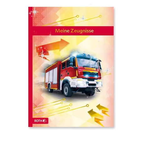 Roth Zeugnismappe A4 mit Motiv Feuerwehr 10 Einlagen
