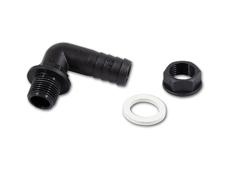 Haakse Ø 20 mm 1/2 slangaansluiting