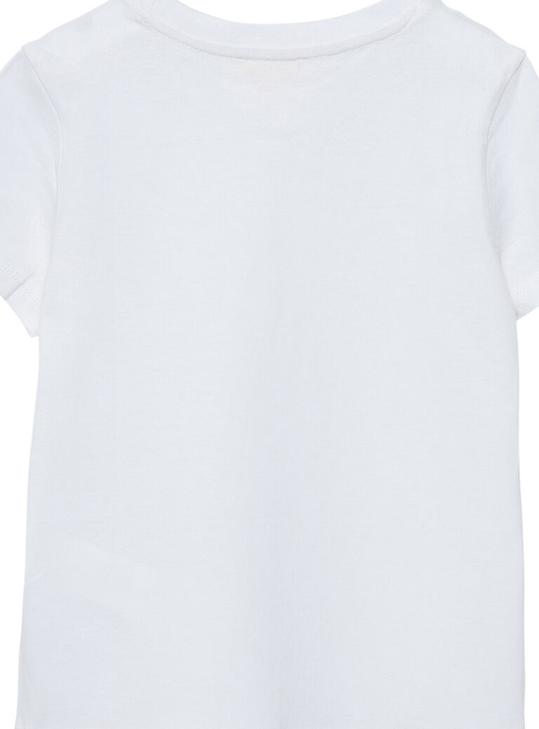 Tee shirt manches courtes garçon uni blanc