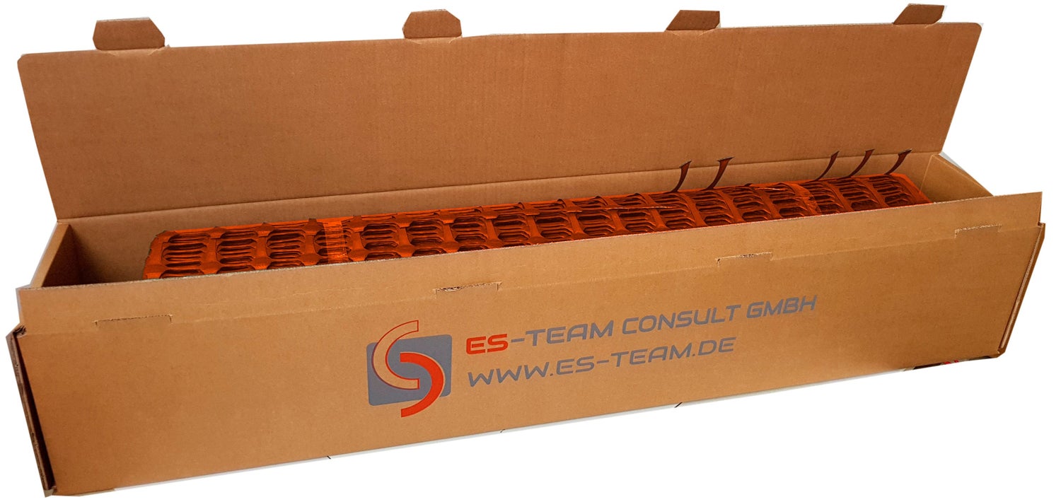 UVV Professionele Veiligheidshekset 50m 7,5kg + 10 Beugels Bouwplaatshek Kleur: Hek oranje, Beugels = rood