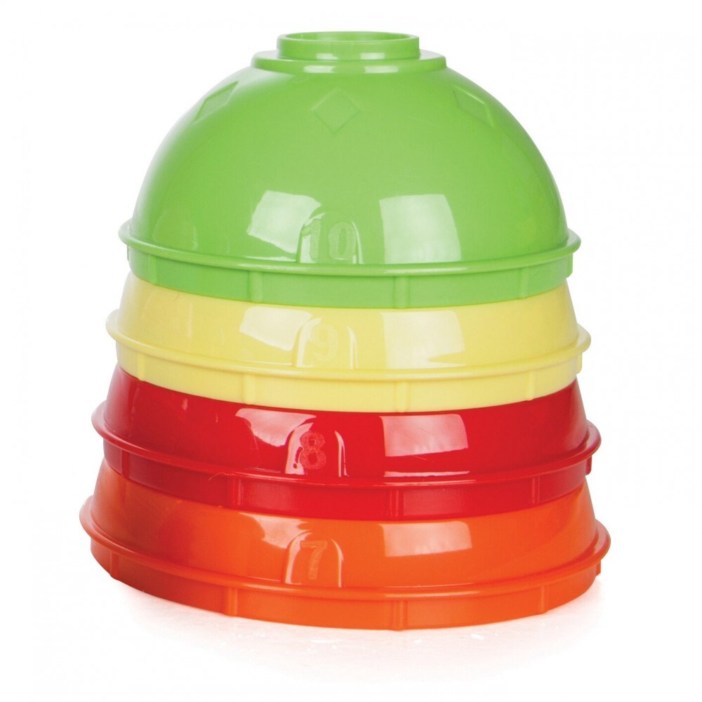 Pilsan Stapelturm 03264 Stapelpyramide 10-teilig bunte Becher, Figur, Höhe 30 cm bunt