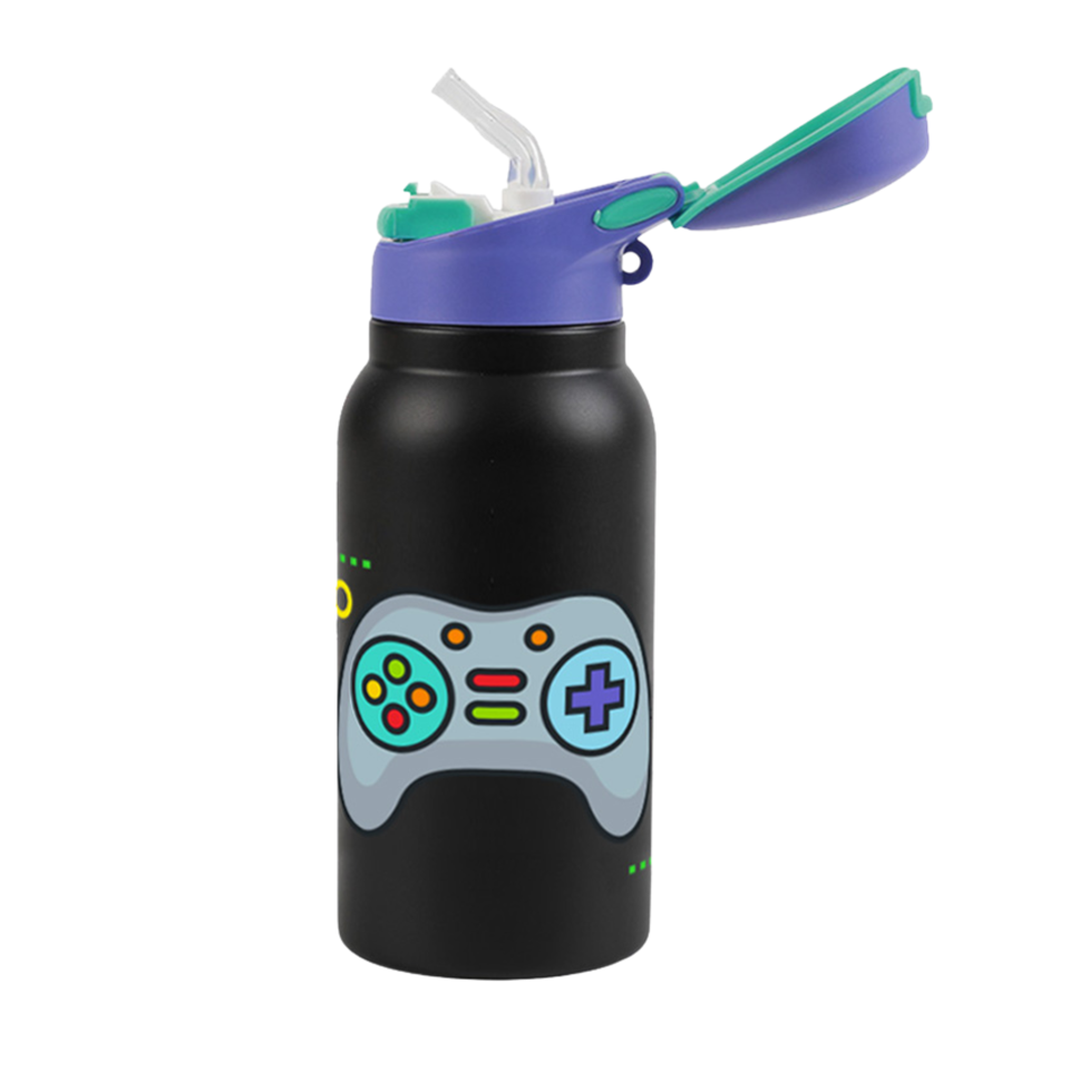 I-Drink - Termoflaske - 350 ml - LET'S PLAY med foldbar hætte