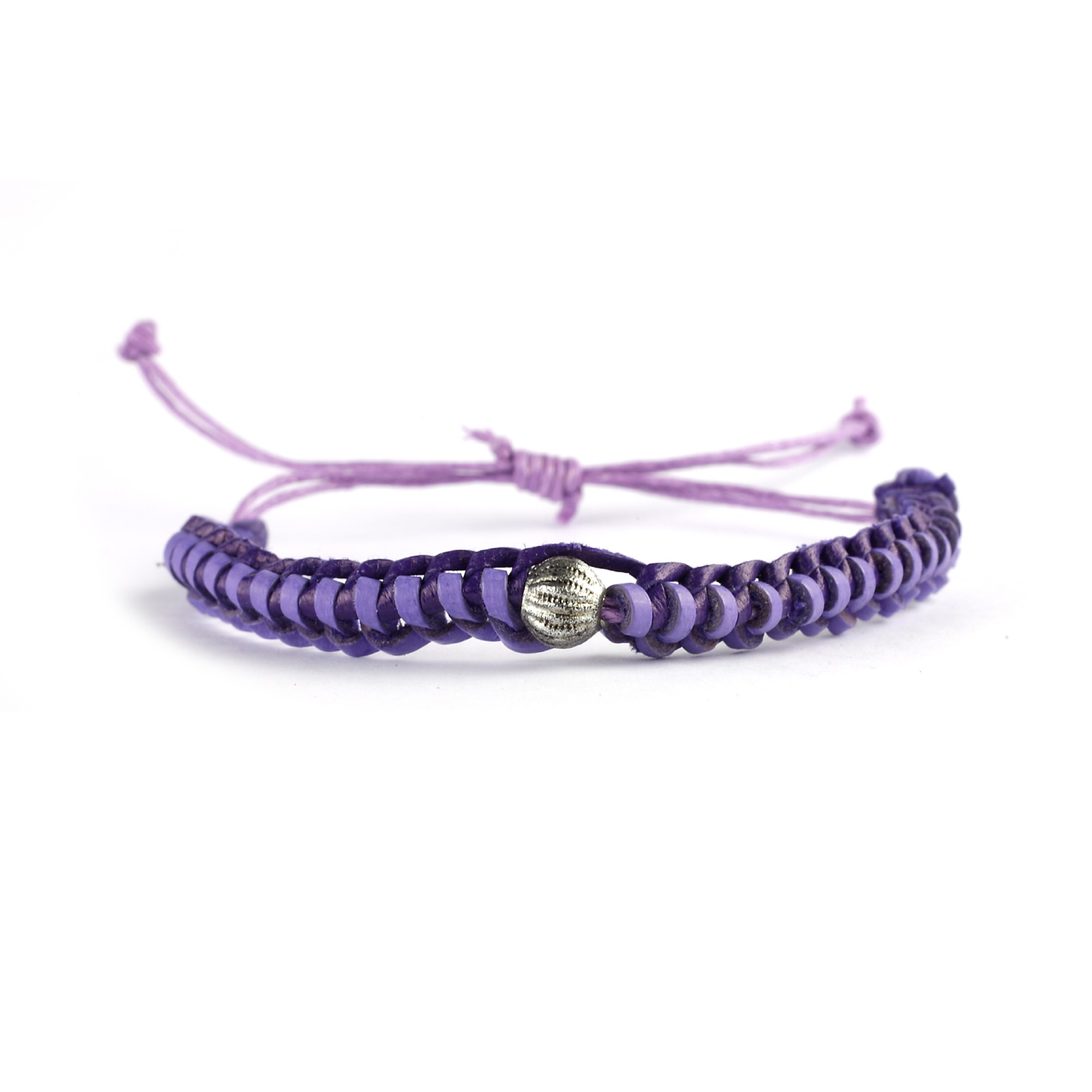 Armband geflochten, braun, lila, Ø 10 cm günstig bestellen