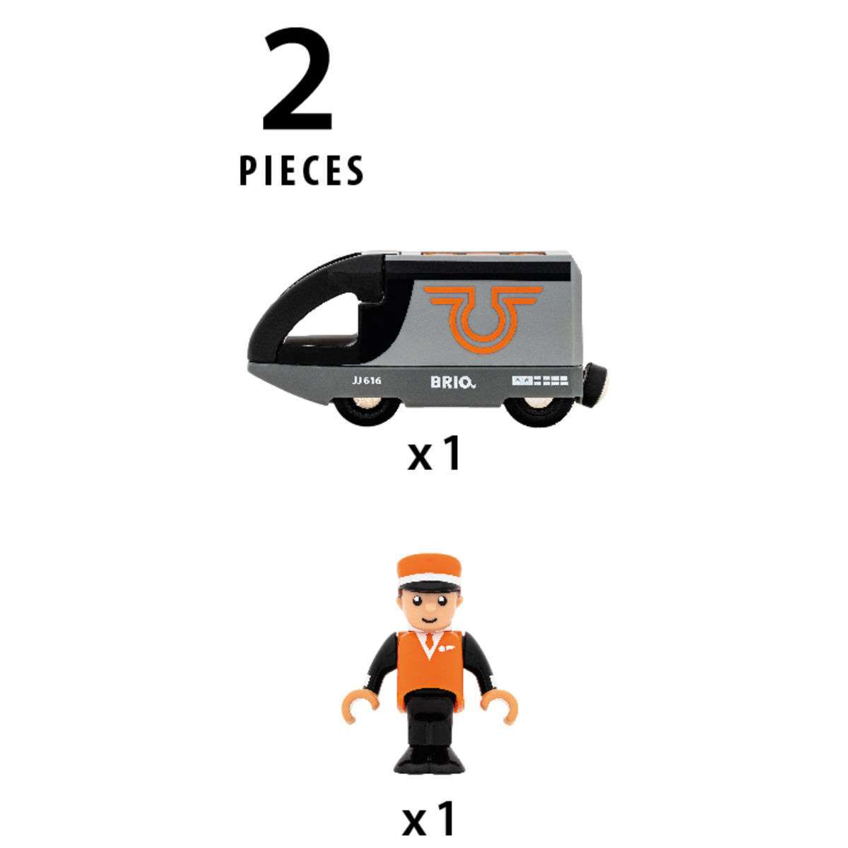 BRIO Spiel Orange-schwarzer Reisezug