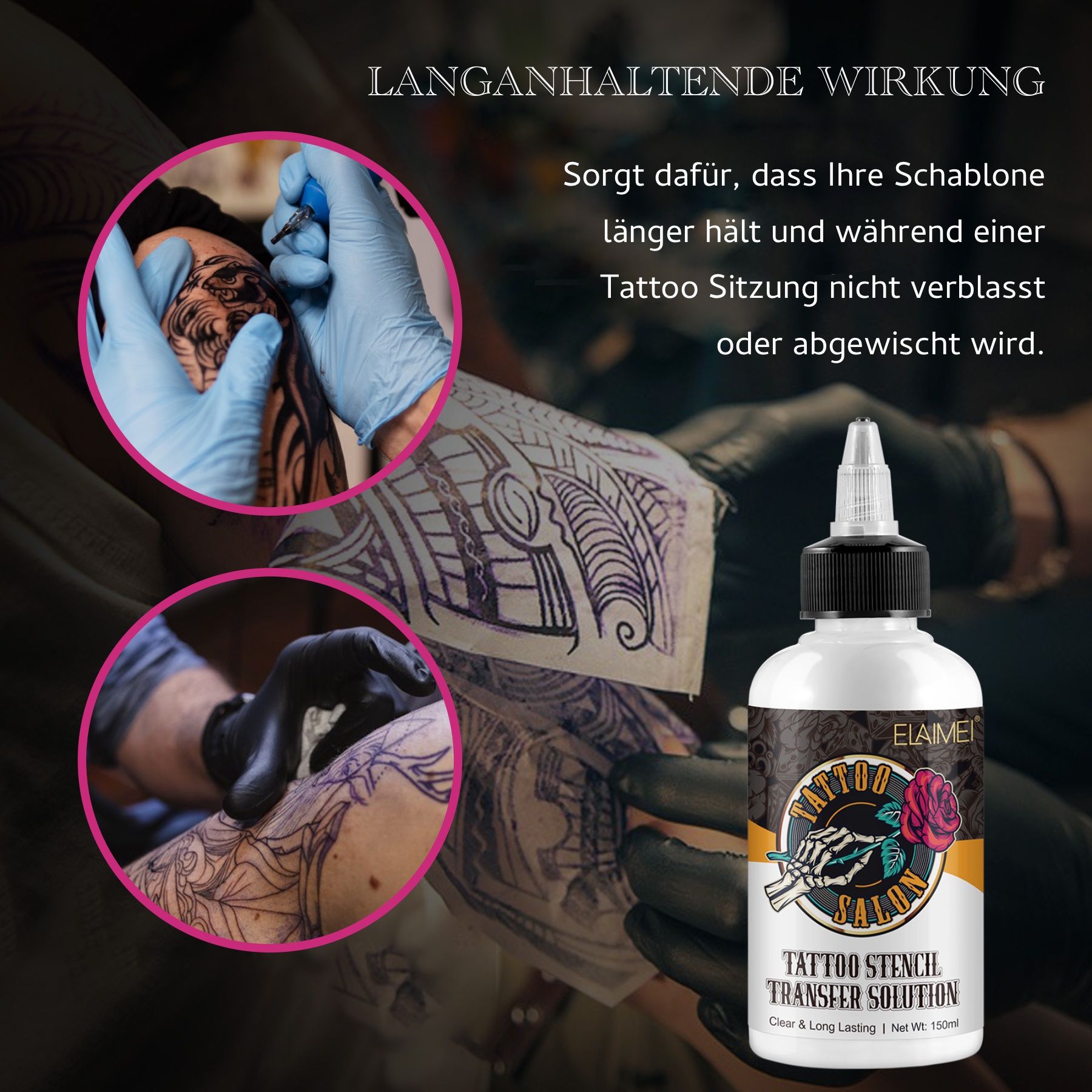 P-Beauty Tattoo Schablonen Stencil Solution