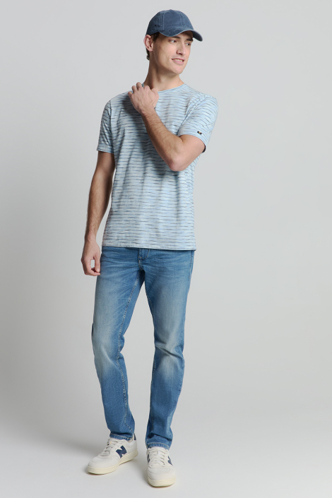 NO-EXCESS blauwe heren t-shirt