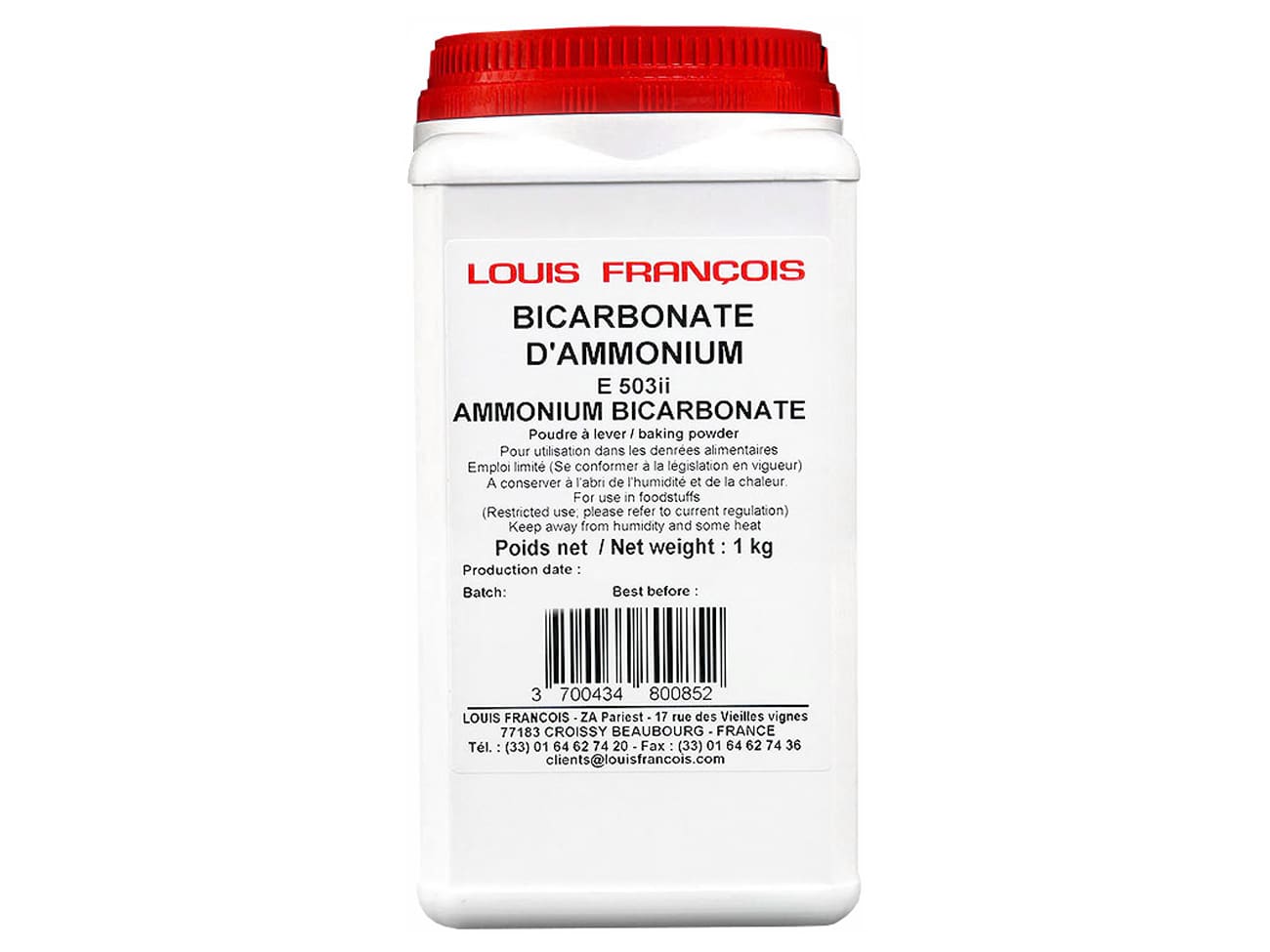 Bicarbonate d'ammonium - 1 kg - Louis François