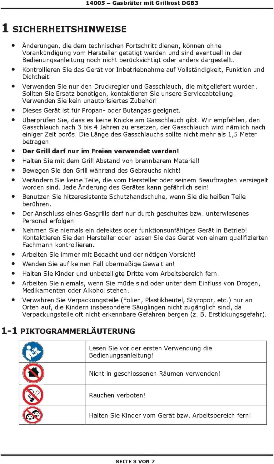 DEMA Edelstahl Gasbräter – 3-flammiger Gastrobräter mit 10 kW, Gasgrill & Tischgrill inkl. Grillrost