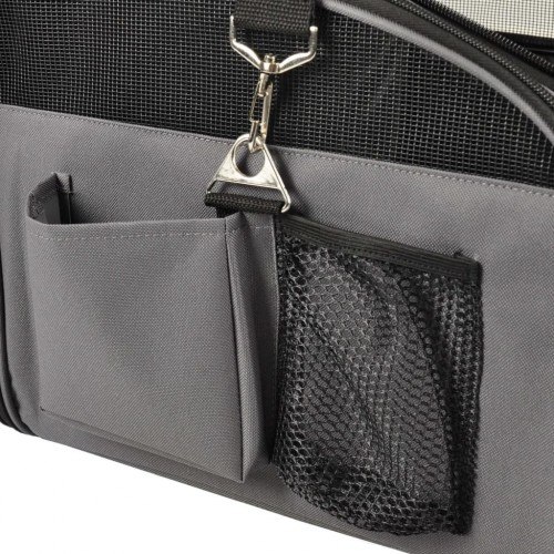 Cadeirinha para carro/transportadora de animais de estimação, cinza