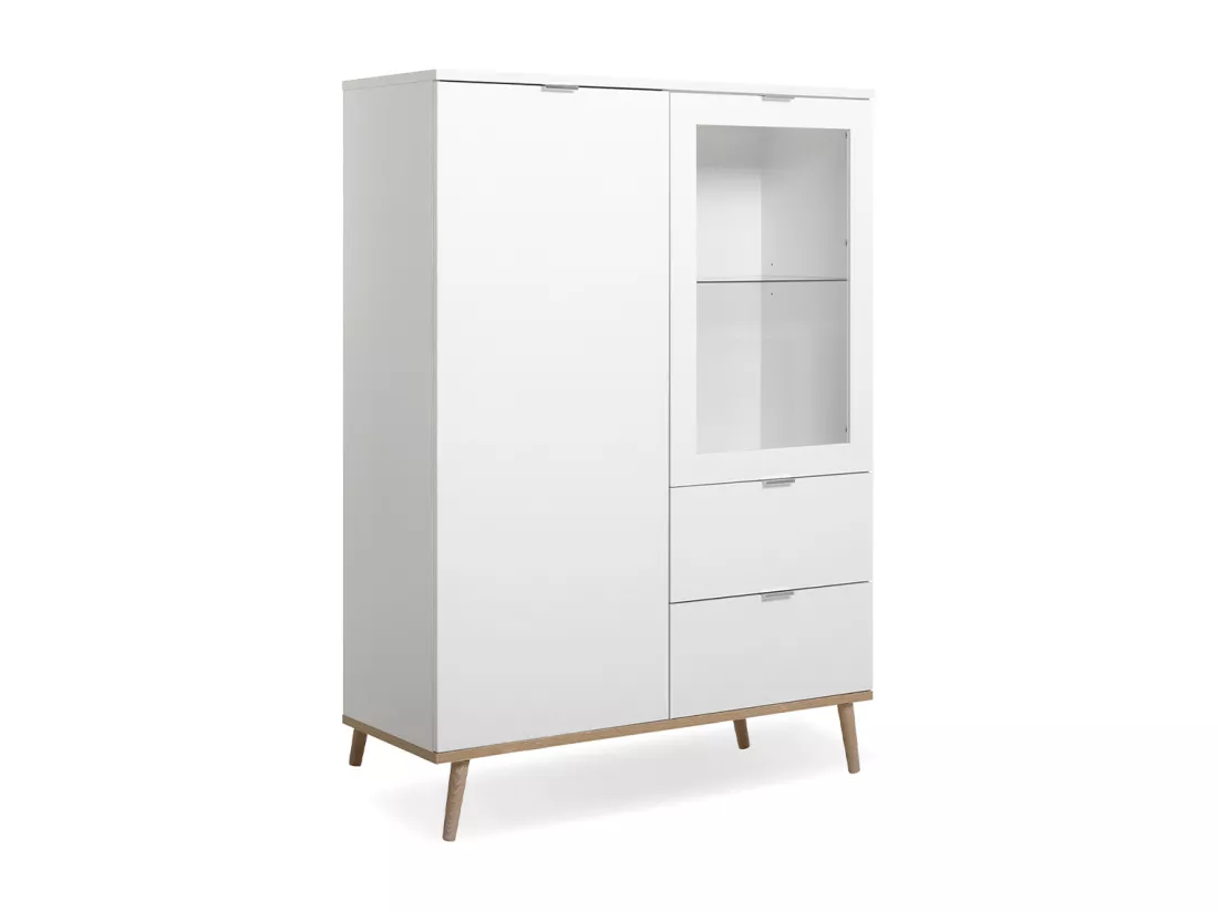 Vaisselier avec 2 Portes et 2 Tiroirs H140 cm - COPENHAGUE