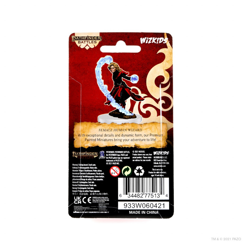 Pathfinder Battles Premium Painted Figure - Female Human Wizard
