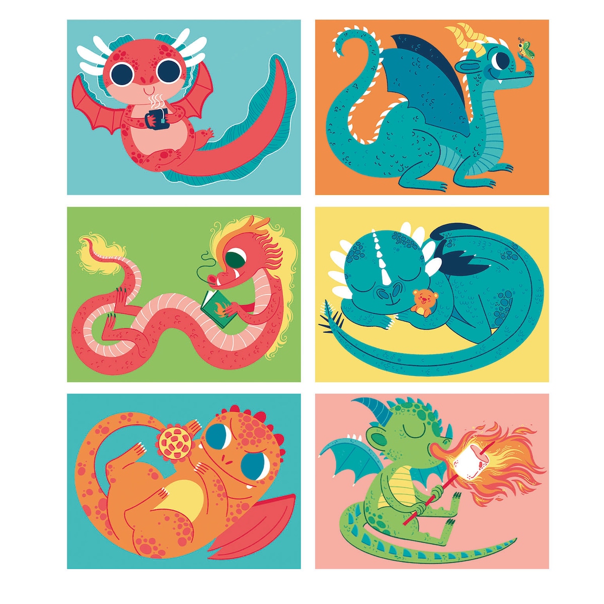 12 Cubes Dragons (100% Recycled)