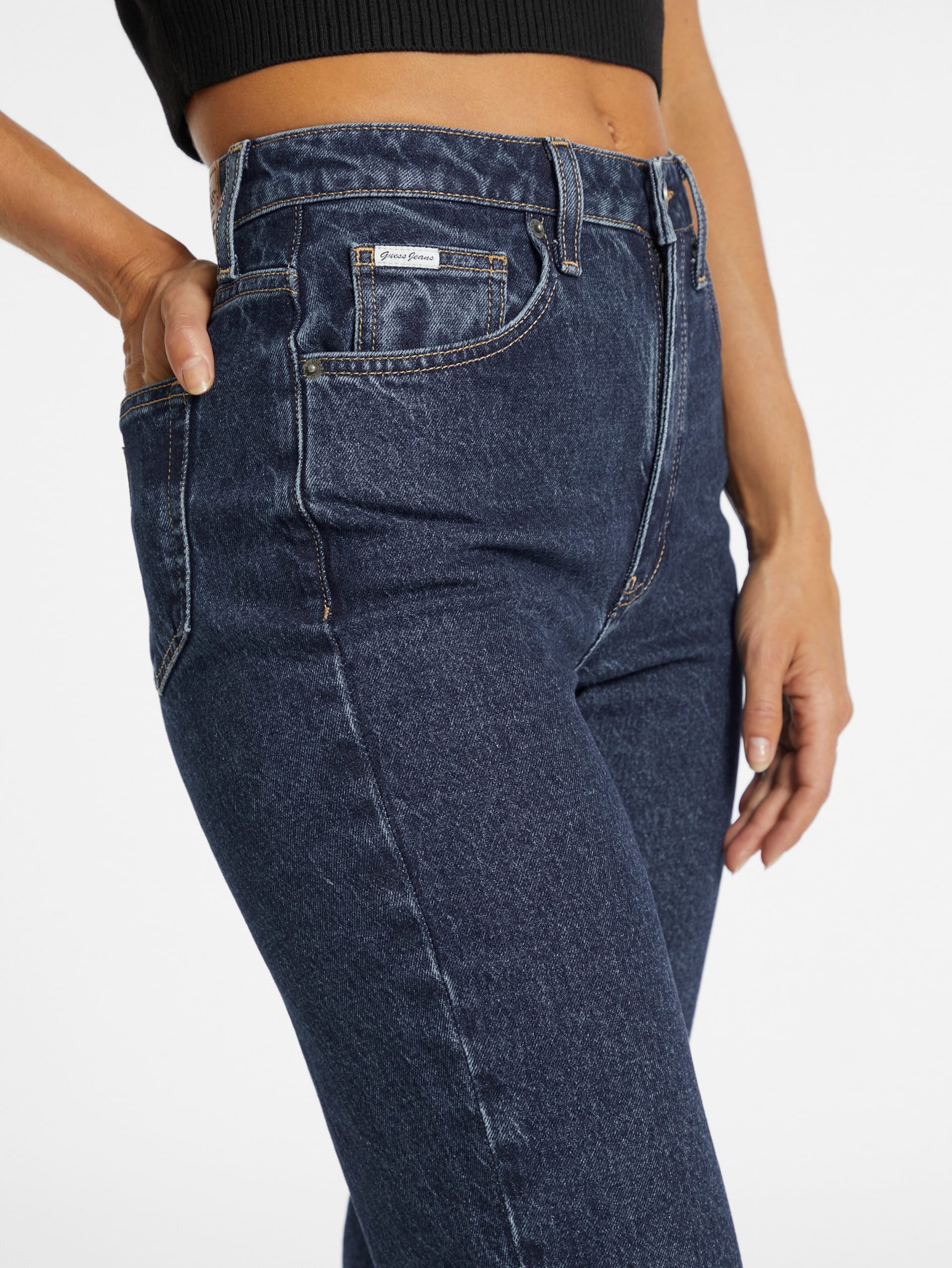 Calça jeans estilo mãe G06