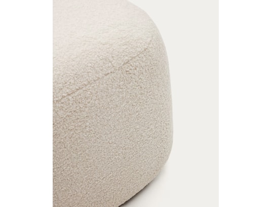 LF - Pouf Repose pied Martina bouclette écru