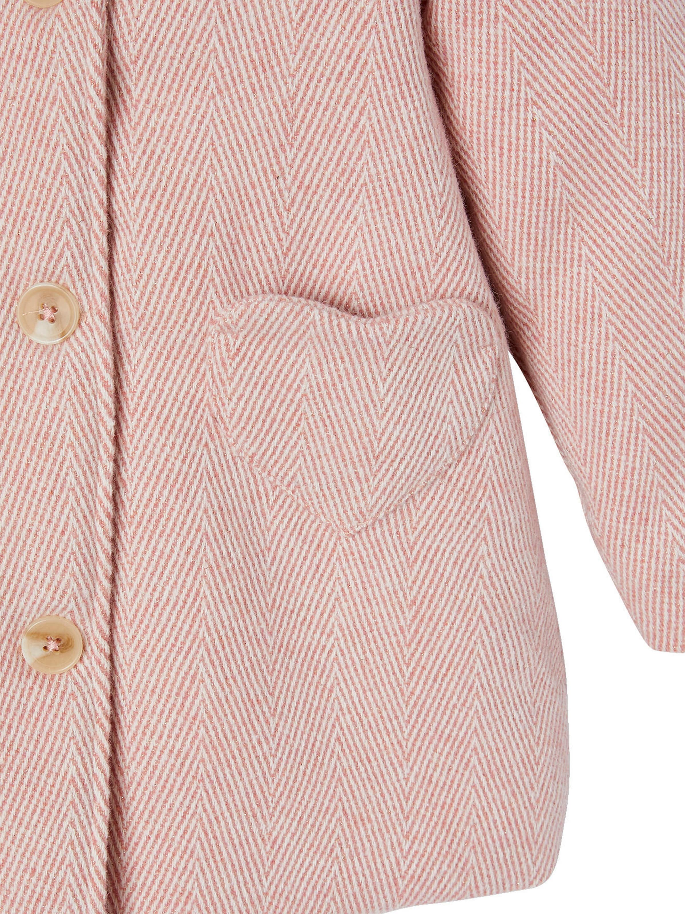 Vertbaudet Mädchen Mantel mit Kapuze & Recycling-Polyester zartrosa glanzeffekt