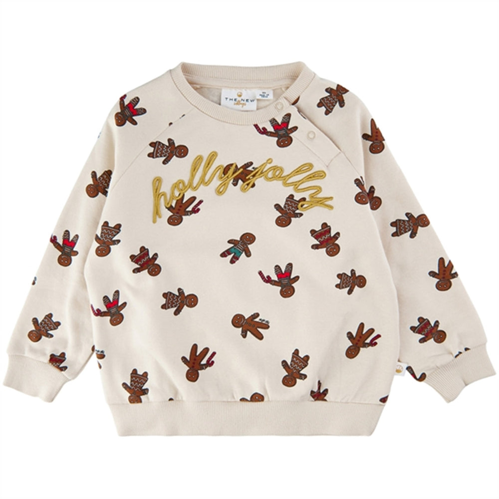 White Swan Ginger Aop Holiday Ginga Sweatshirt