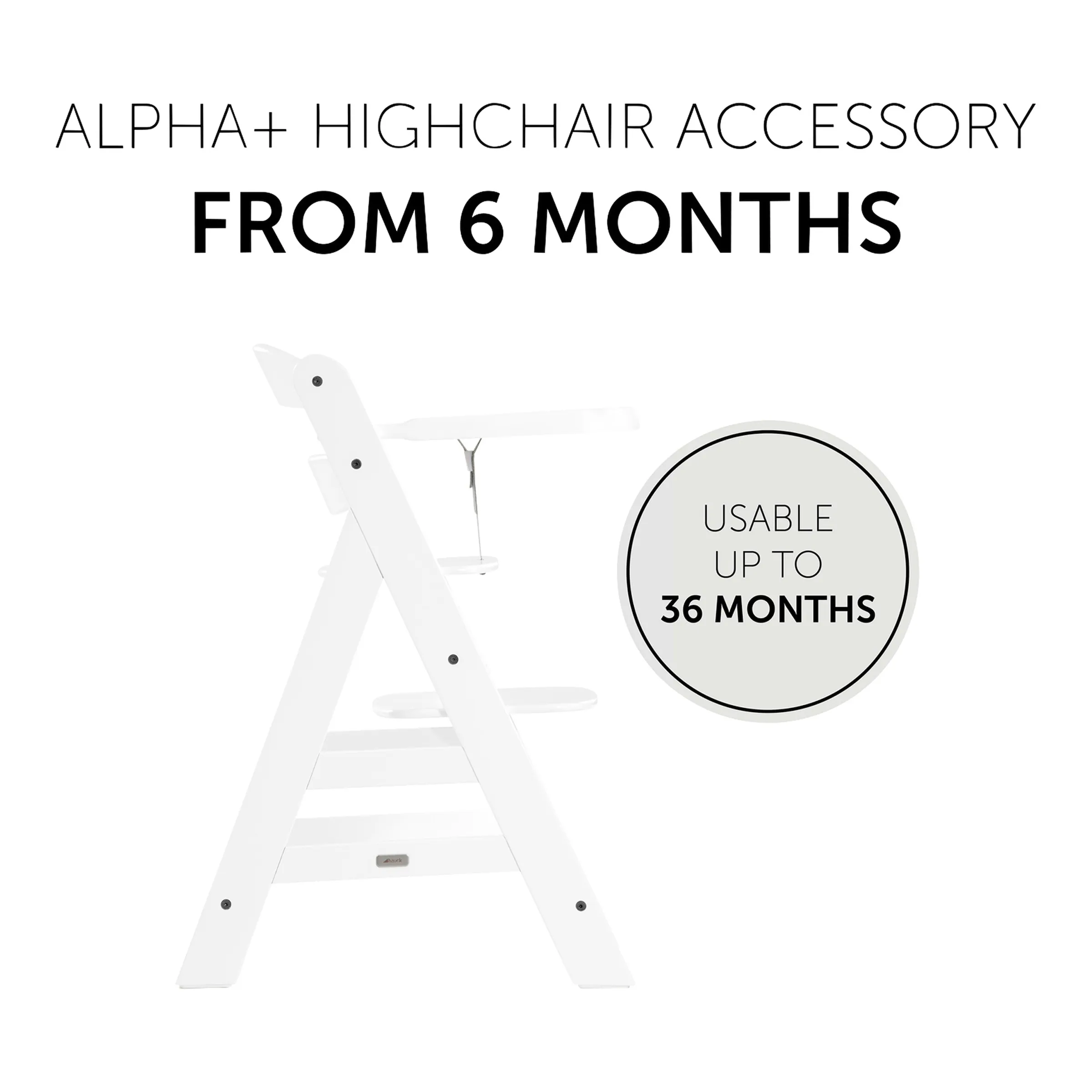 Hauck Hochstuhltisch Alpha Wooden Tray White