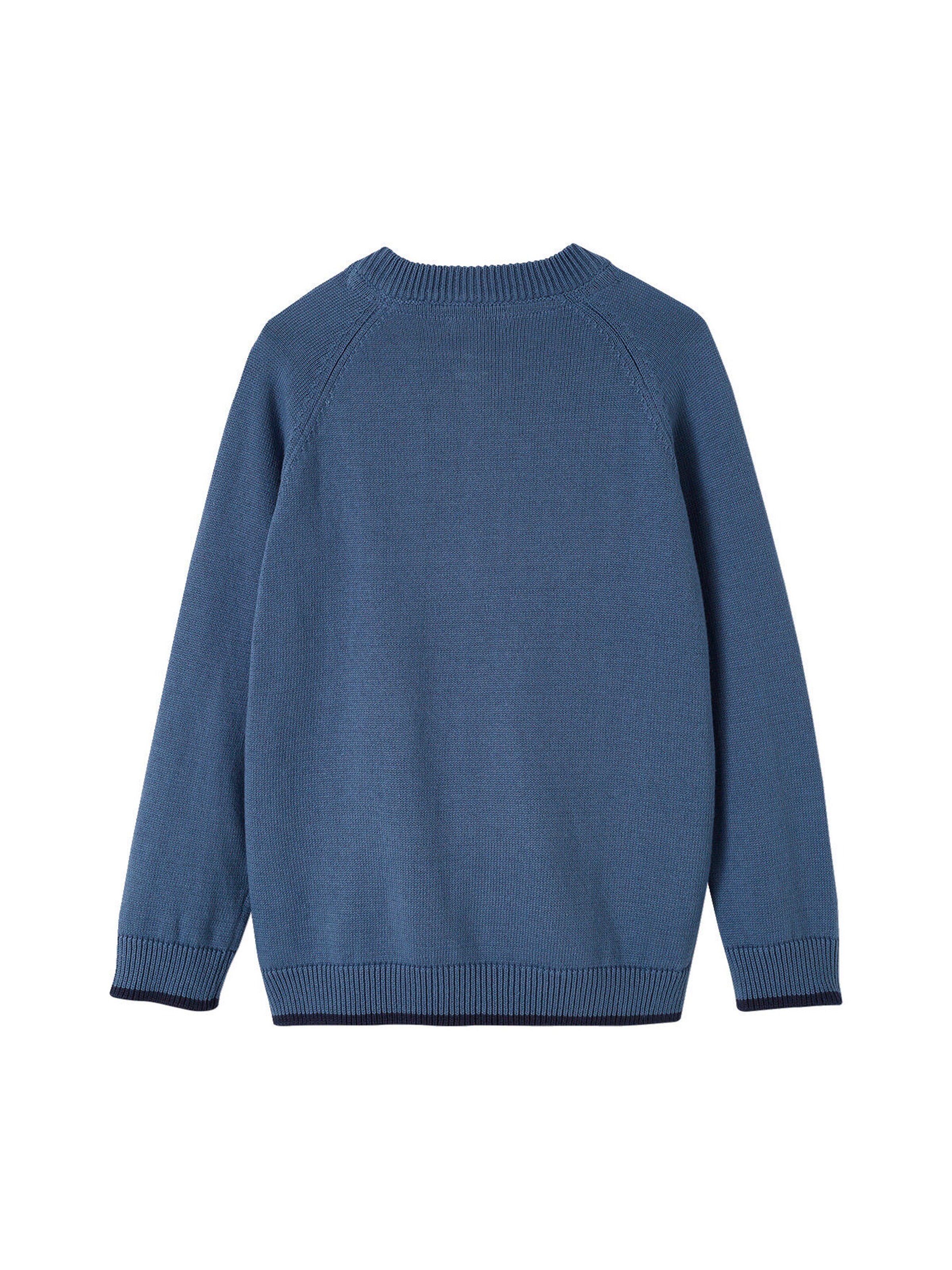 Vertbaudet Jungen Strickjacke im College-Look graublau