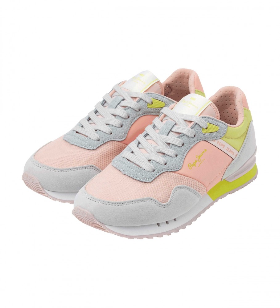Tênis Pepe Jeans Mad Running, multicolorido, rosa
