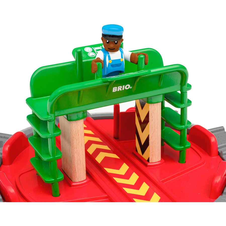BRIO® WORLD Lok-Drehscheibe mit Kontrollbrücke