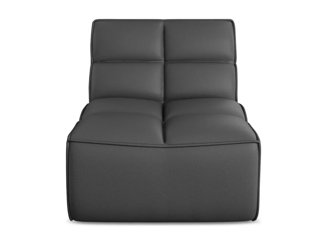 Fauteuil en Cuir artificiel - gris - KALAI