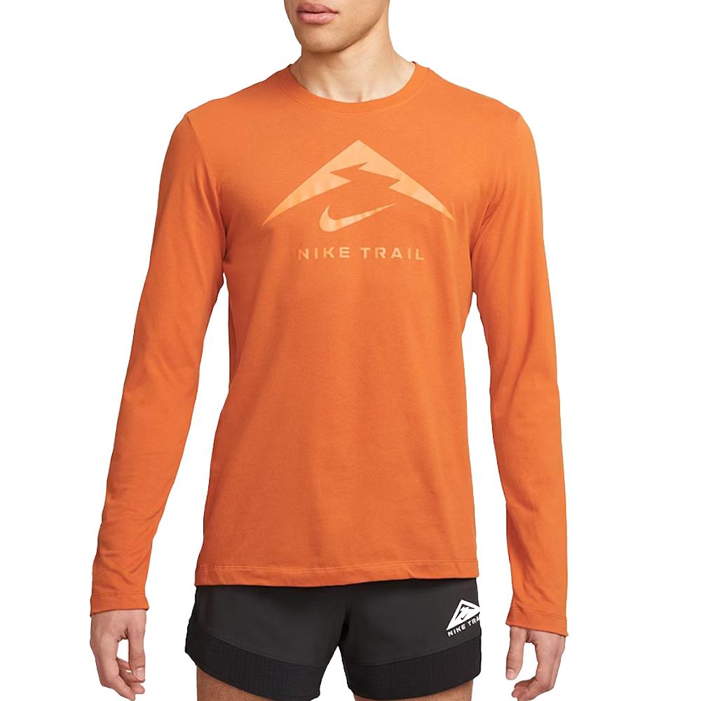Nike T-shirt Manches Longues Orange Homme Nike Df Tee