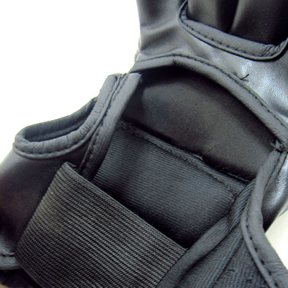 (1 Paar) Unisex Leder Box Handschuhe Trainingshandschuhe für Kampfsport / MMA / Muay Thai / Kickboxen - Schwarz