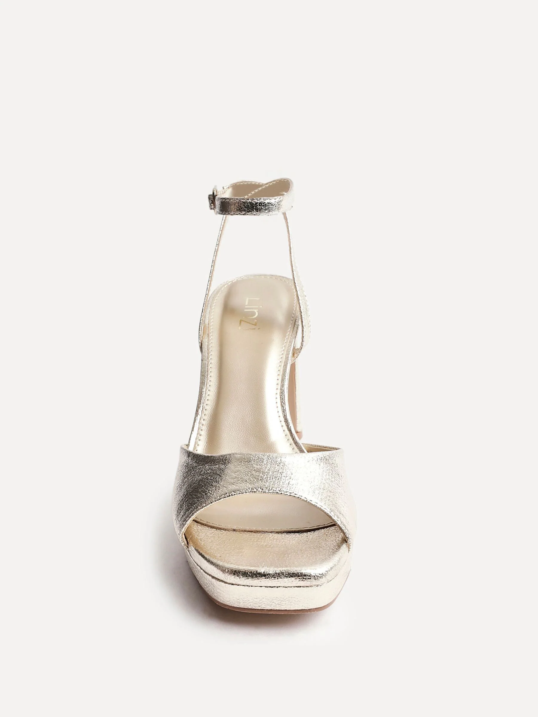 Goud - Linzi Diva Platform Block Heels