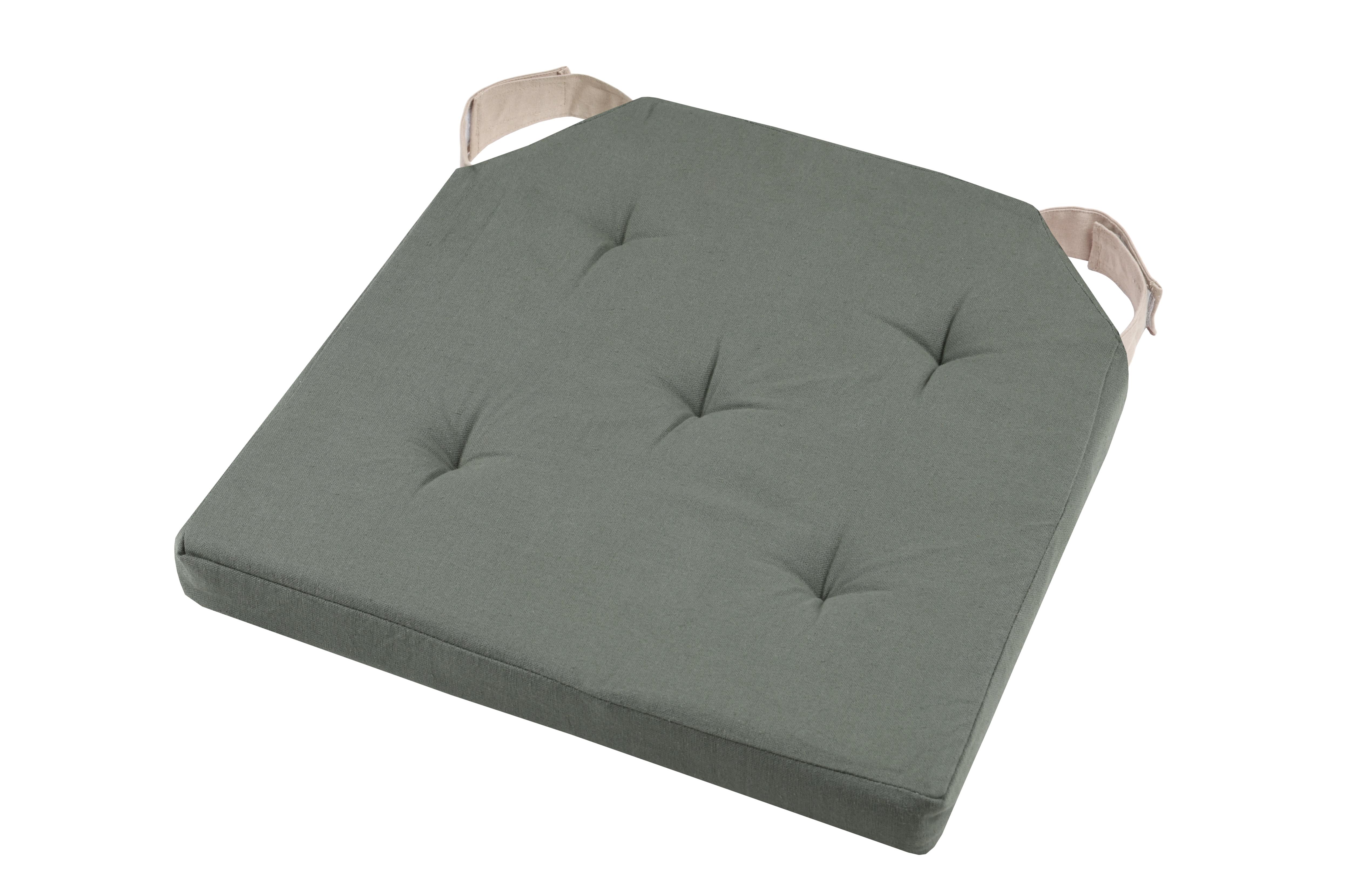 DUO GALETTE VERT LIN VELCRO 38X38X4CM