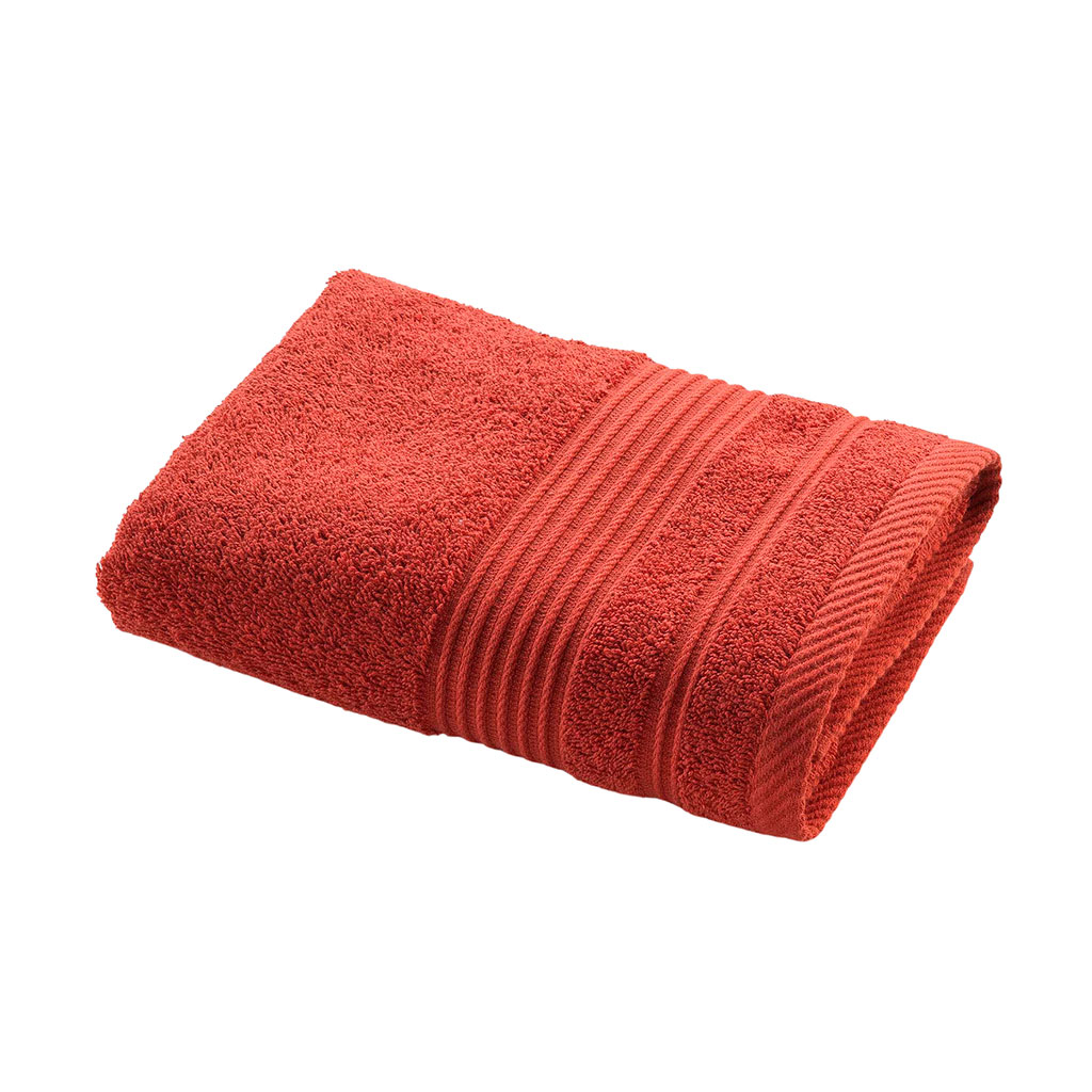 Serviette de toilette coton terracotta 50x90cm