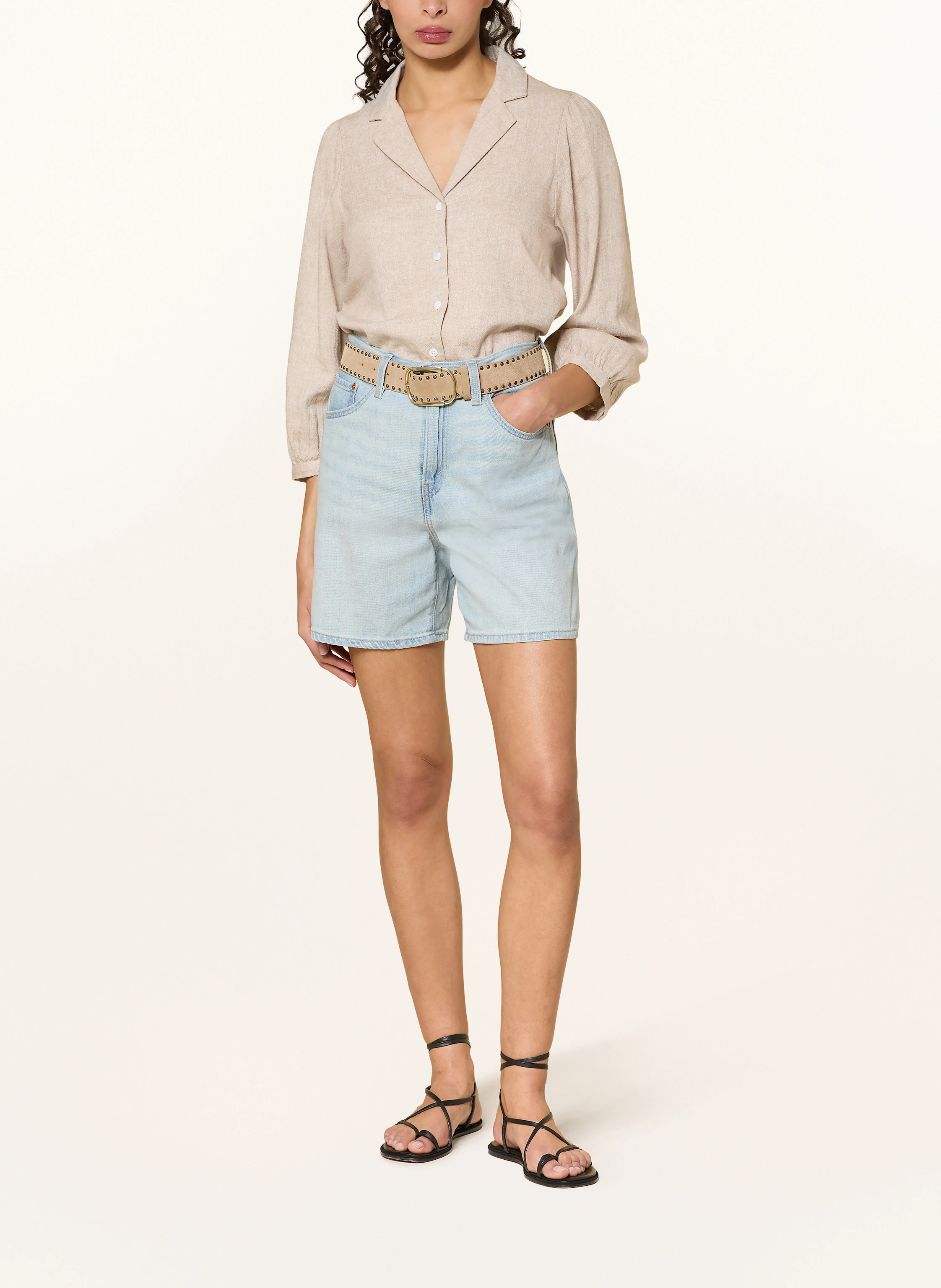 MSCH COPENHAGEN Bluse MSCHPENNIE GINIA mit Leinen und 3/4-Arm