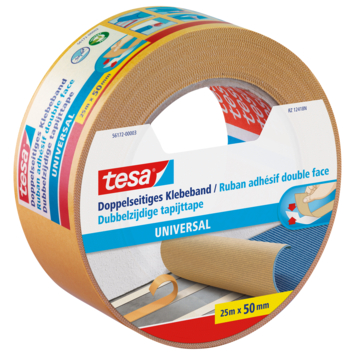 Tesa Universal dubbelzijdig kleefband 25 m x 50 mm