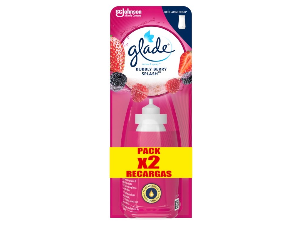 AMBIENTADOR S&S RECARGA GLADE BERRY SPLASH 2X18ML