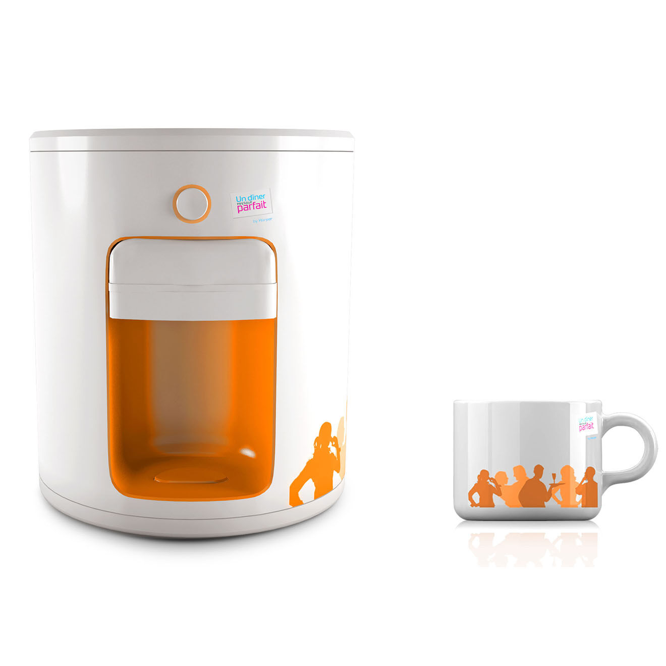 UDPP Machine à expresso blanc/orange