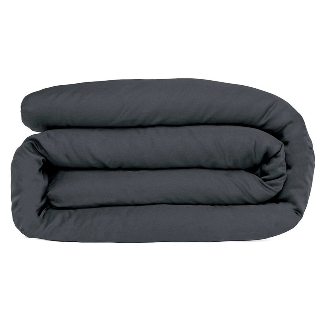 Febronie Housse de couette satin de coton Julia gris ardoise