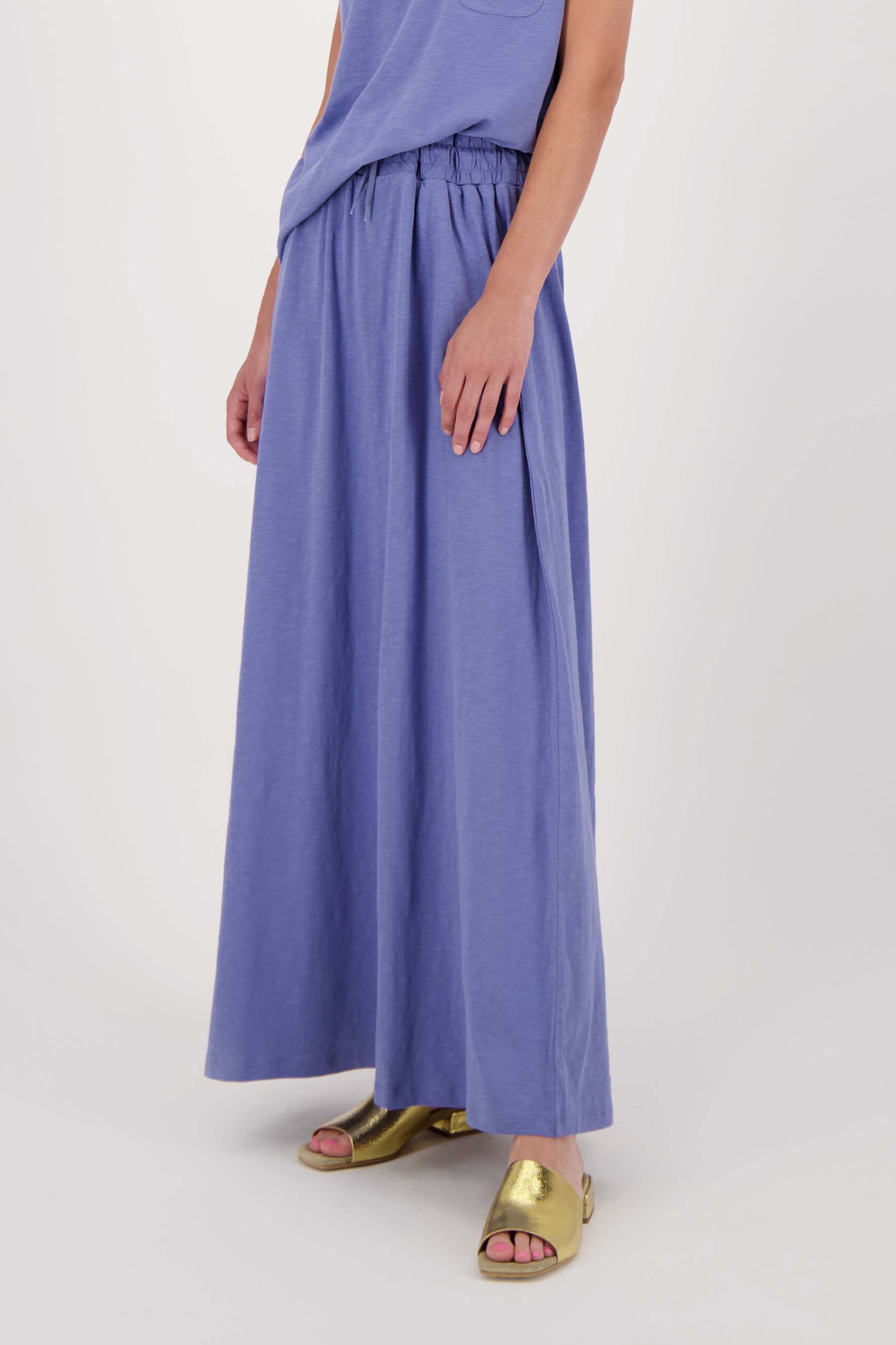 lange wijde jersey rok