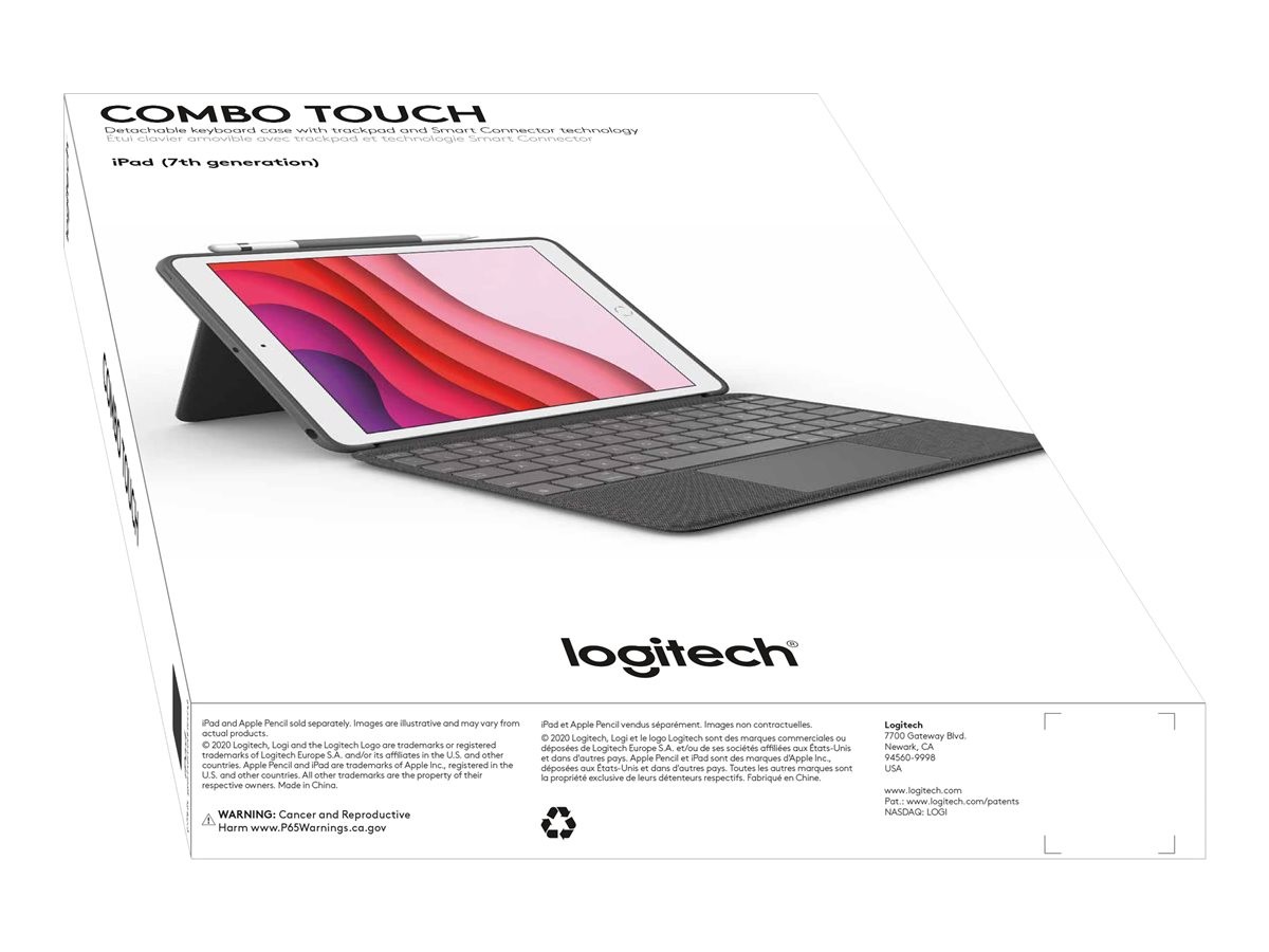 Logitech - Combo Touch for iPad 7th generation - GRAPHITE Nordic